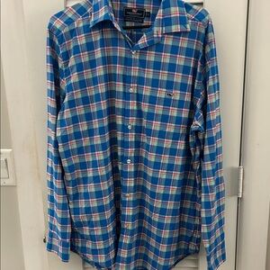 Vineyard Vines Blue Plaid Button Down Shirt